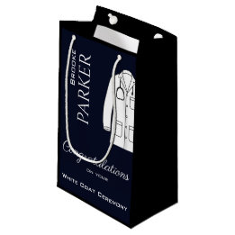 Modern Black gratuliert White Coat Zeremonie Kleine Geschenktüte