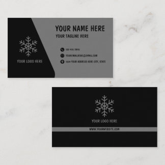 Modern Black Gray Minimal Business Card Template Visitenkarte