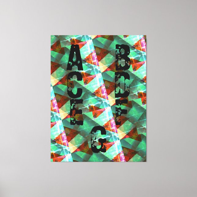 Modern - BLACK-GREEN-YELLOW-Sehr schöne Leinwand d (Vorderseite)