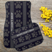 Modern Black Grey Paw Print Rugged Trail Textures