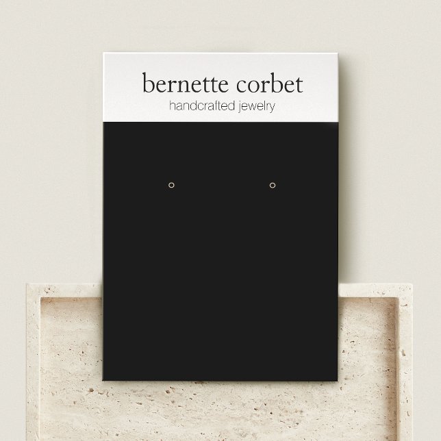 Modern Black Juwelier Designer Earring Display Car (Von Creator hochgeladen)