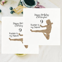 Modern Black Martial Arts Karate Kindergeburtstag