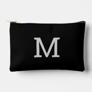 Modern Black Monogram, Initial Accessory Makeup Ba Zubehörtasche