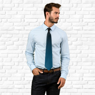 Modern Black Ocean Blue Ombre Krawatte