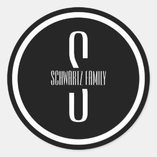 Modern Black Purim Sticker