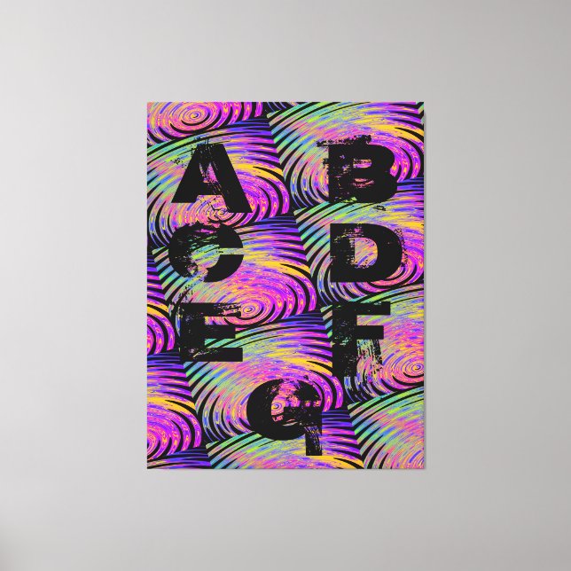 Modern - BLACK-PURPL-GRÜNE-Sehr schöne Leinwand dr (Vorderseite)