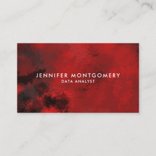 Modern Black & Red Abstrakt - kreativ & künstleris Visitenkarte