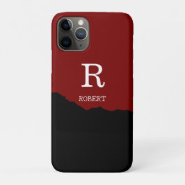 Modern Black & red script Custom Name Case-Mate iPhone Hülle