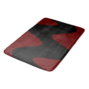 Modern Black River Deep Red Badematte