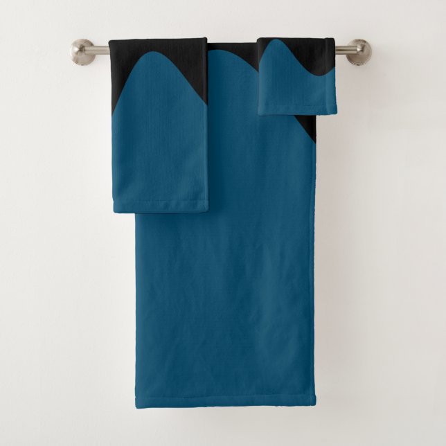 Modern Black River Pink Badhandtuch Set (Insitu)
