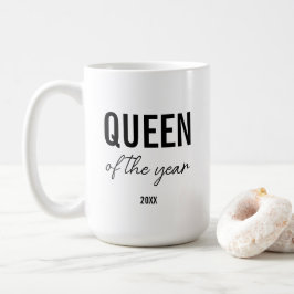 Modern Black Typography Simple Personalized Queen Kaffeetasse