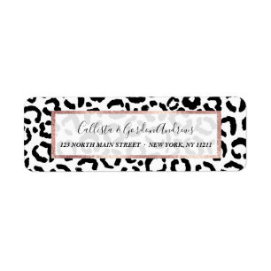 Modern Black White Leopard Animal Print Pattern