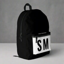 Modern Black & White Player Sportbote Monogram