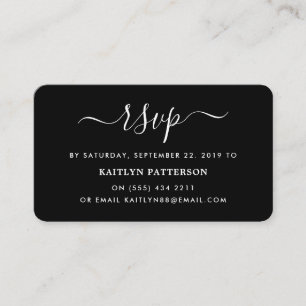 Modern Black & White Simple Script UAWG Begleitkarte