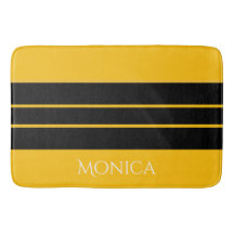  modern black &yellow  monogram name