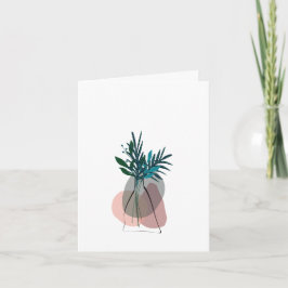 Modern Blank Botanical Note Card Stationery Dankeskarte