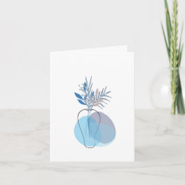 Modern Blank Botanical Note Card Stationery Dankeskarte