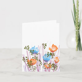 Modern Blank Botanical Note Card Stationery Dankeskarte
