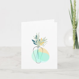 Modern Blank Botanical Note Card Stationery Dankeskarte