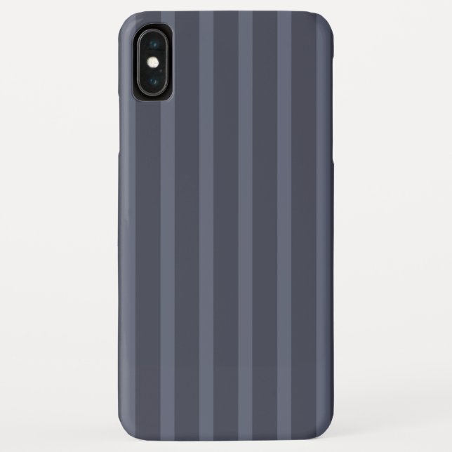 Modern Blau Grau Gestreift Case-Mate iPhone Hülle (Rückseite)