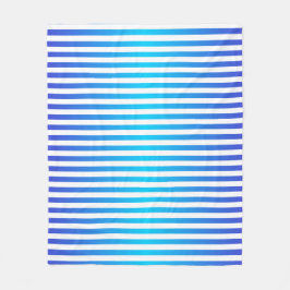 Modern Blau Türkis Ombre Streifen Fleecedecke