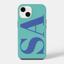 Modern blaues Minimalmonogramm