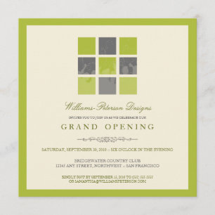 Modern Blocks Grand Opening Einladung (Limon)