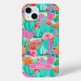 Modern Blooming Cacti Personalized Case-Mate iPhone Hülle