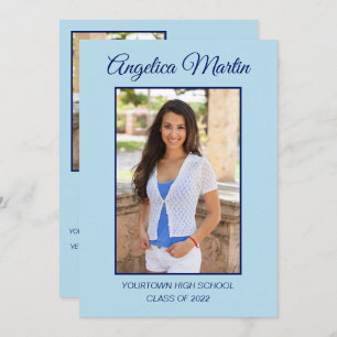 Modern Blue 2 Side Abschluss 3 Foto Class 2022