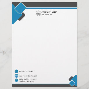Modern blue Business logo Letterhead Briefbogen