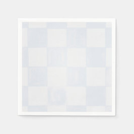Modern Blue Checkered Baby Shower Serviette