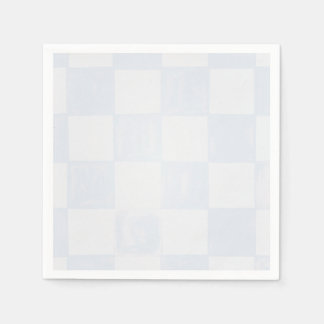 Modern Blue Checkered Baby Shower  Serviette