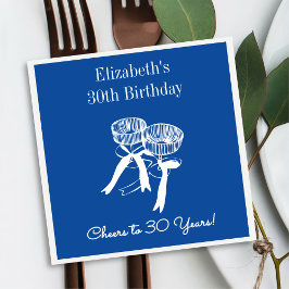 Modern Blue Cheers bis 30 Jahre Geburtstag Napkins Serviette