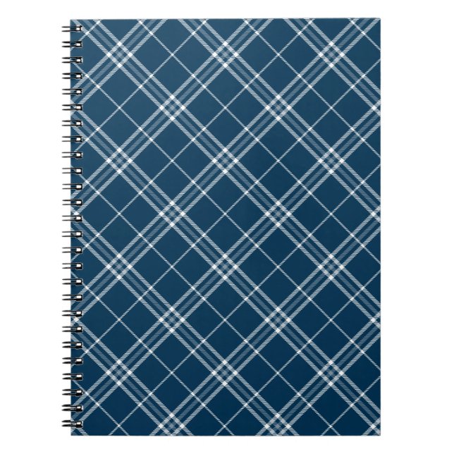 Modern Blue Clan Clark Tartan Kariert Notizblock (Vorderseite)