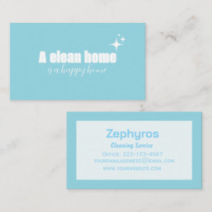 Modern Blue Clearing Service Business Card - Zephy Visitenkarte