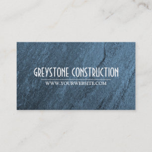 Modern Blue Construction Business Card Visitenkarte
