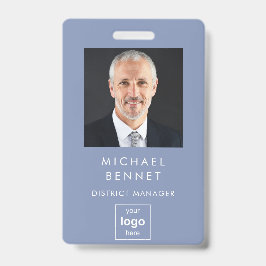 Modern Blue Corporate Foto ID Ausweis