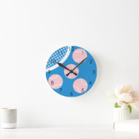 Modern Blue Court Tennis Pink Ball Racket