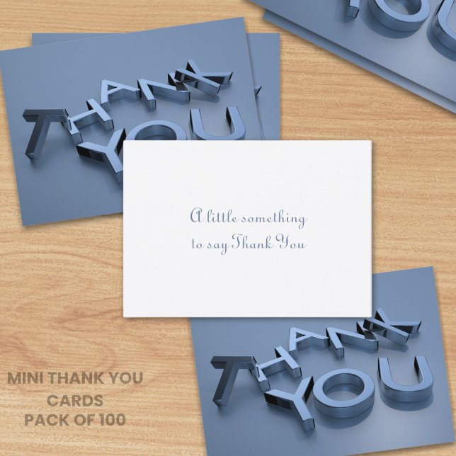 Modern Blue Dankes Kartenpaket mit 100 Karten (Cost effective thank you cards with space for your short message)
