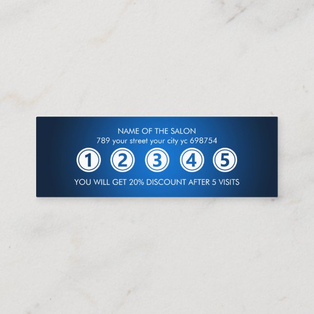 Modern Blue Elegante Treuekarte (Rückseite)