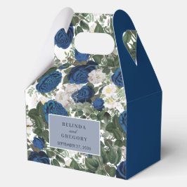 Modern Blue Floral Watercolor Geschenkschachtel