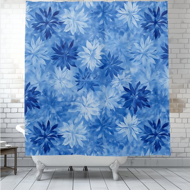 Modern Blue Frost Duschvorhang (Modern Blue Frost Shower Curtain)