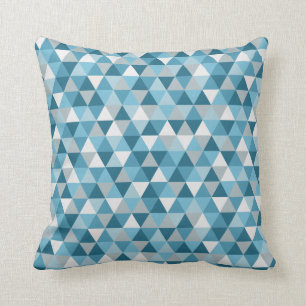 Modern Blue Geometric   Dekokissen