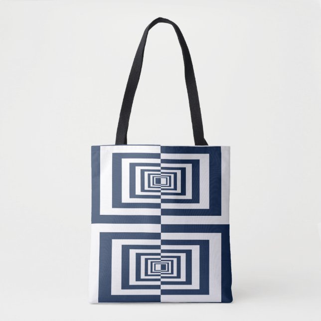 Modern Blue Geometric Muster (Vorderseite)