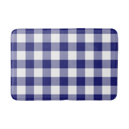 Modern Blue Gingham Badematte