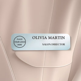 Modern Blue Gradient Magnetic Name Badge Custom Namensschild
