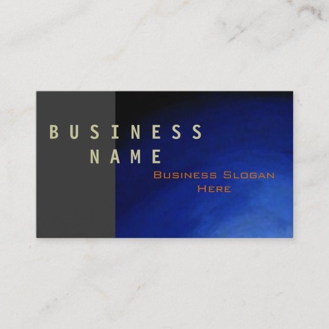 Modern Blue Gray Abstrakt Business Card Visitenkarte (Vorderseite)
