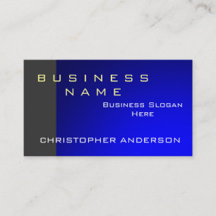 Modern Blue Gray Business Card Visitenkarte