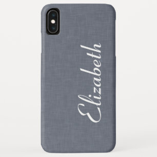 Modern Blue Gray Linen Case-Mate iPhone Hülle