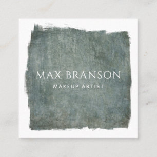 Modern Blue Gray Makeup Artist Business Card Quadratische Visitenkarte